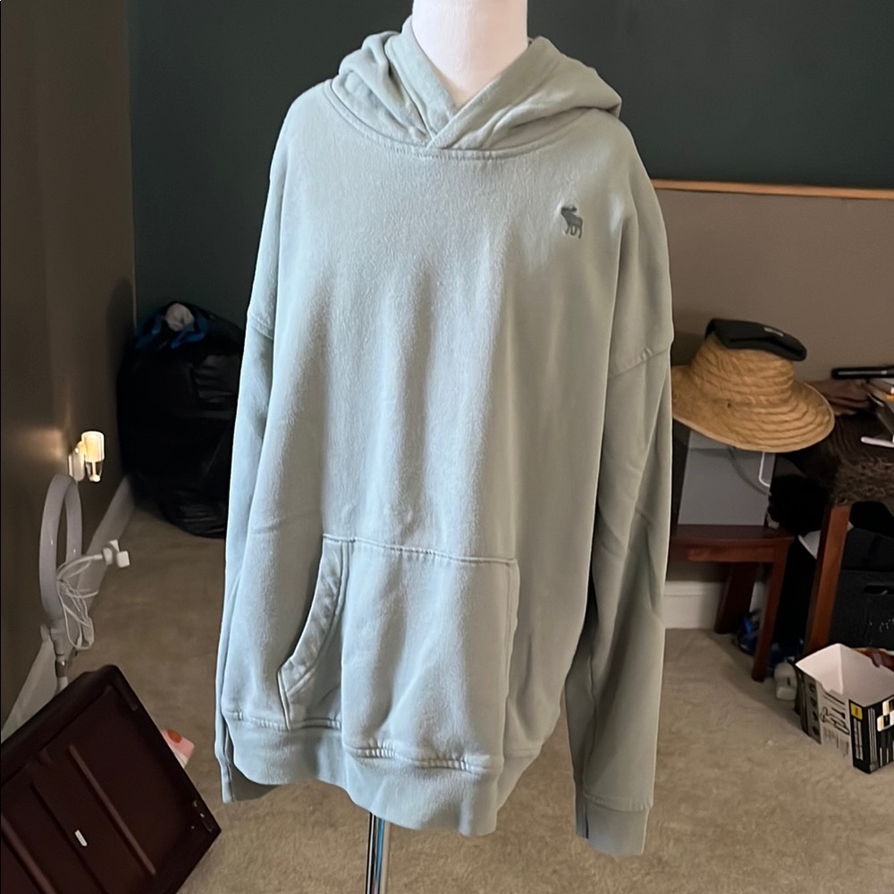 Light Green Hoodie with Kangaroo Pocket